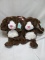 Qty 2- Fluffy Bunny Plush approx 11”