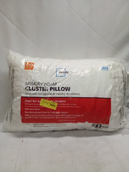 Mainstays Standard/Queen Memory Foam Cluster Pillow