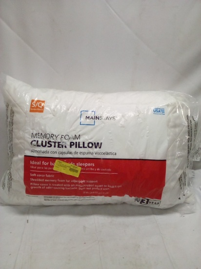 Mainstays Standard/Queen Memory Foam Cluster Pillow