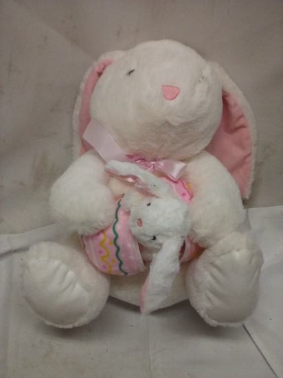 Fluffy Bunny Plush approx 12” sitting
