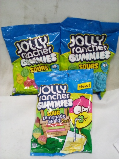 Qty 2 Jolly Rancher Gummies Sours/ Qty 1 Jolly Rancher Gummies Sour Lemonade