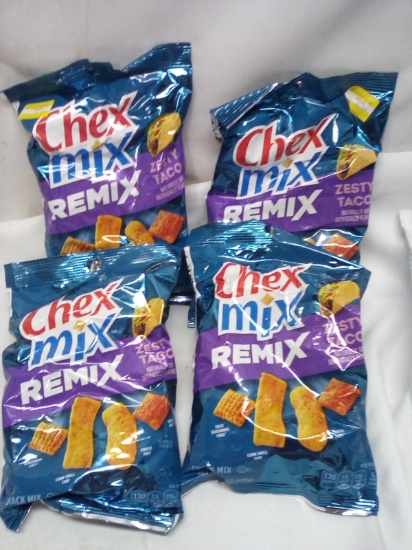 Qty 4 Chex Mix Remix Zesty Taco Snack Mix 4.25oz