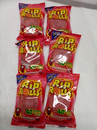 Qty 6 Rip Rolls 40” Strawberry Flavor