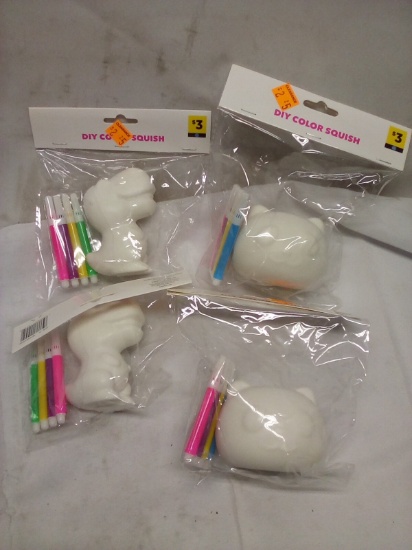 Qty 4 DIY Color Squish