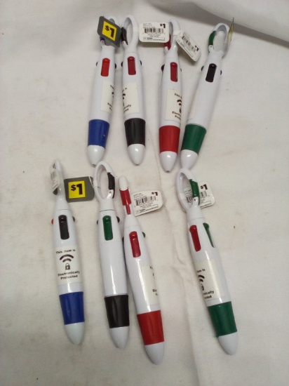Qty 8 Multi Ink Clip Pen