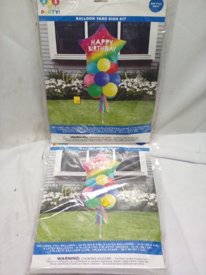 Qty 2 Balloon Yard Sign Kit