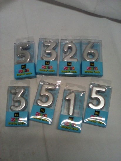 Qty 8 Number Candles