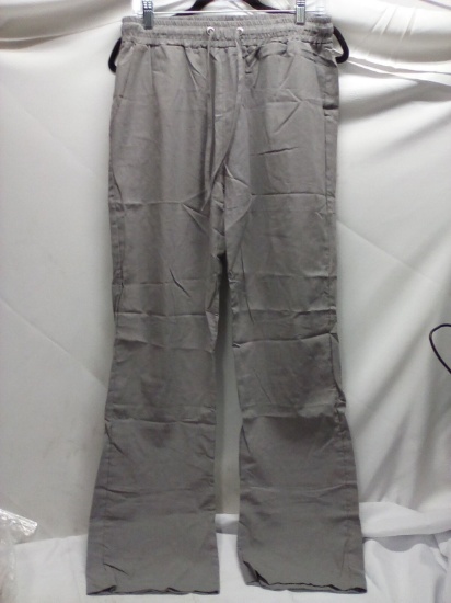 Linen Pants Womens Size Medium Elastic Waist with Drawstring