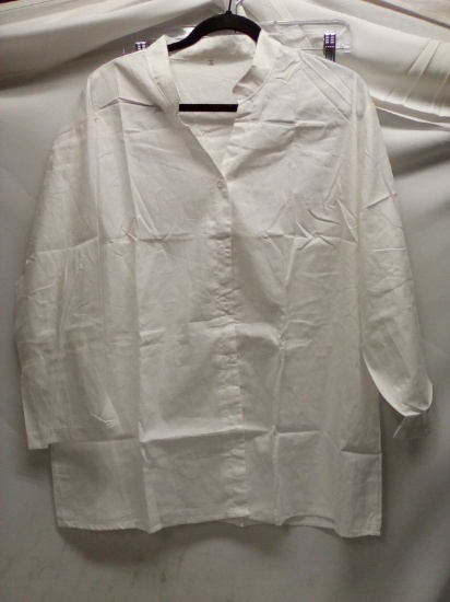 Women’s XXL Linen Button Up Top ¾ Length Sleeves