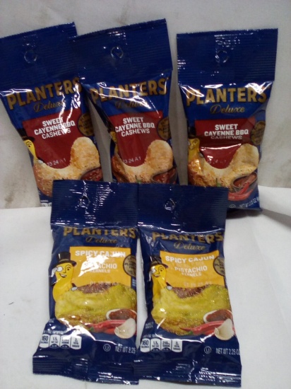 Qty 3 Sweet Cayenne BBQ Cashews/ Qty 2 Spicy Cajun Pistachio