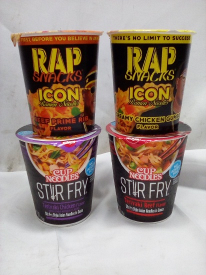 Qty 4 Instant Noodles- Beef & Chicken Flavors