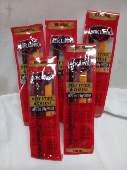 Qty 5 Jack Links Beef Stick & Cheese