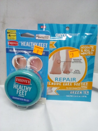 O’Keefe’s Healthy Feet Cream/ Intensive Care Booties