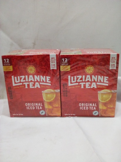 Qty 2 Luzianne Tea Gallon Size Tea Bags 12ct