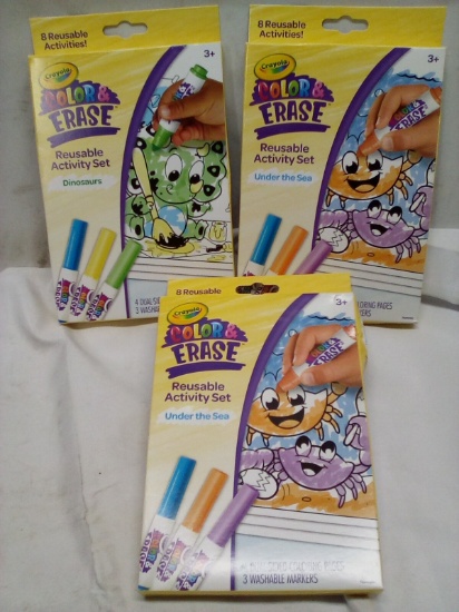 Crayola Color & Erase Reusable Activity Set Under the Sea/ Dinosaurs