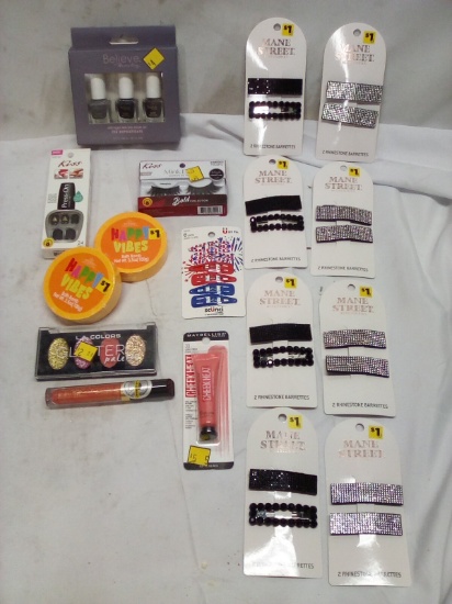 17Pc Assorted Womens Hair/Nail/Makeup Lot