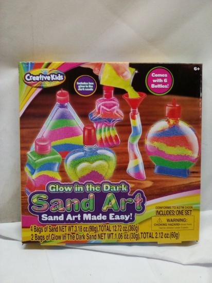 Creative Kids GLOW in the DARK Sand Art Kit for Ages 6+