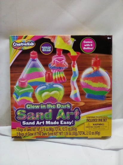 Creative Kids GLOW in the DARK Sand Art Kit for Ages 6+