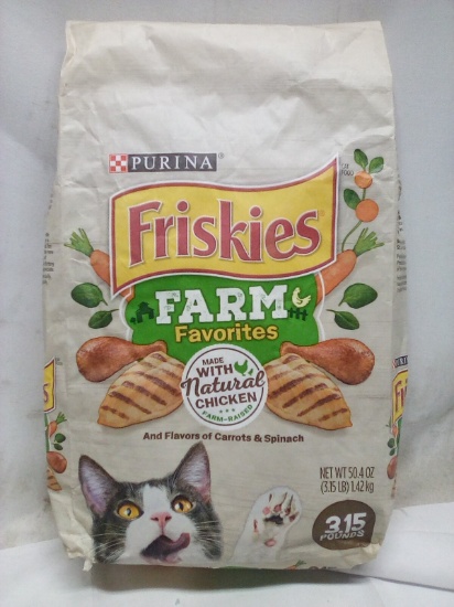 3.15Lbs of Purina Friskies Farm Fav. Cat Chow- Nat. Chicken, Carrots, Spinach