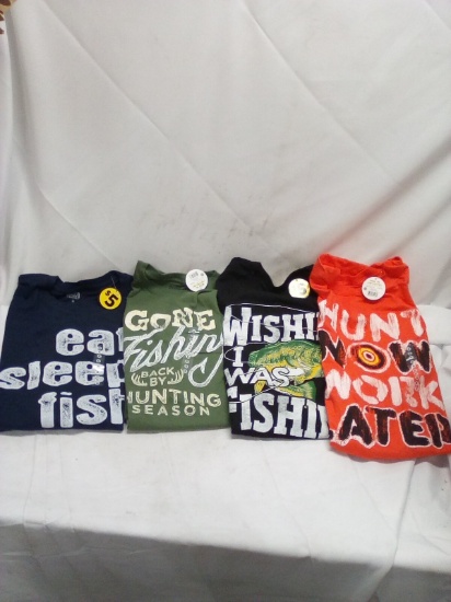 Lot of 4 Brisco Brothers XL Fishing and Hunting T-Shirts