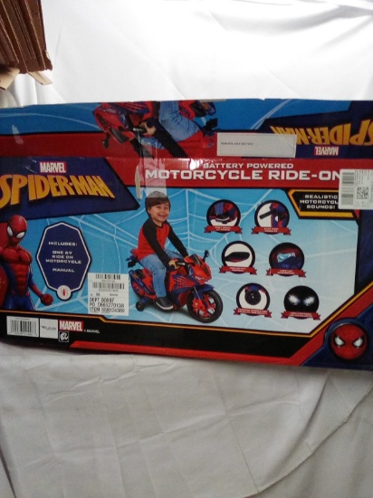 MARVEL Spiderman 6V Battery Powered Kids Motorcycle Toy- MSRP $118.00