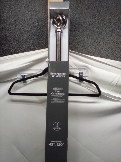 Cage Curtain Rod Expands from 42” to 120”