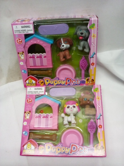 Qty 2 Puppy Pet 8pc Ages 3+