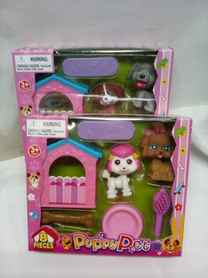 Qty 2 Puppy Pet 8pc Ages 3+