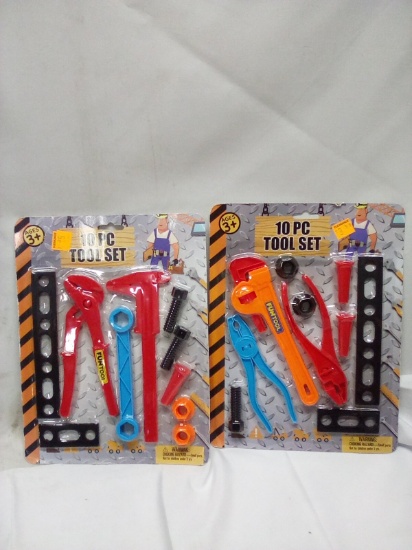 Qty 2- 10pc Tool Set Ages 3+