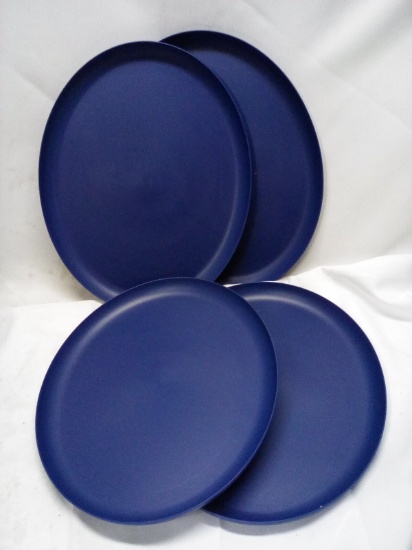 Qty 4 15” x 12” Plastic Oval Tray