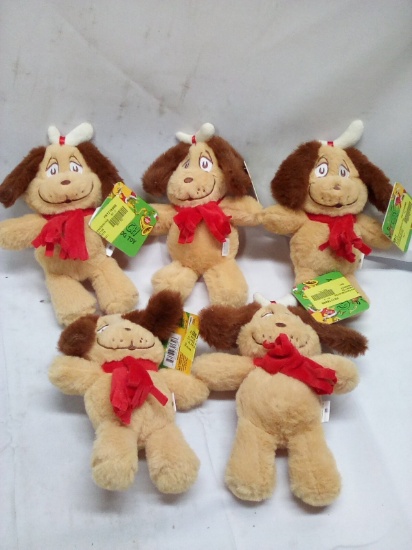 Lot of 5 Assorted Rattle Dog Chew Toys- Max from The Grinch Movie