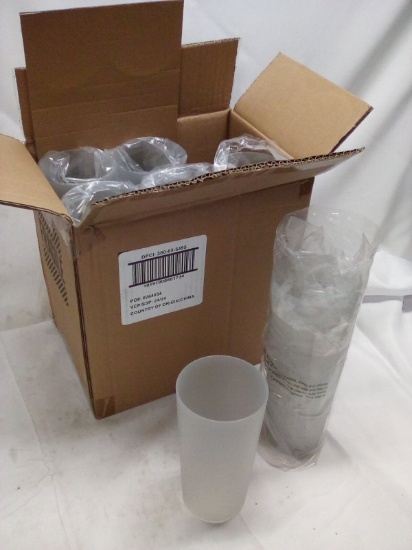 Full Case of 24 Grey Plastic Tumbler Glasses
