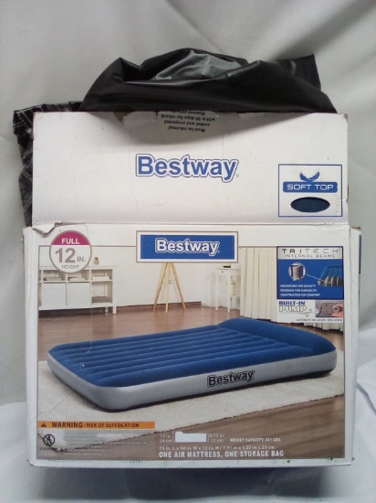 Bestway 12” Full Size Air Mattress w/ Built in Pump