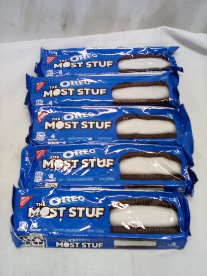 Lot of 5 Oreo Most Stuf Cookie Packs