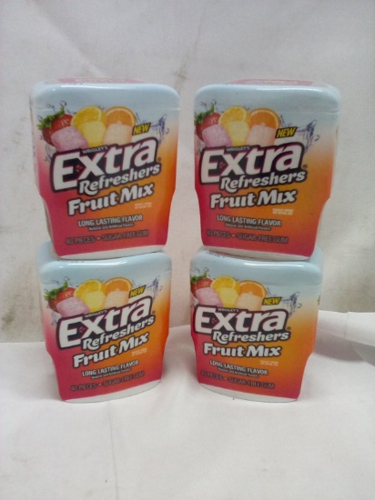 4 Packs of 40 EXTRA Fruit Mix Refreshers Sugar Free Gum