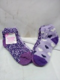 Qty 2 Women Popcorn Cozy Socks Shoe Size 4-11 2Pack