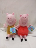 Qty 2 Peppa Pig Plush