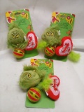 Lot of 3 Assorted Grinch Character Cat Toy 3Pc Sets