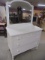 Antique Solid Wood Painted 5 Drawer Dresser w/ Mirror