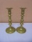 Vintage Set of Brass Candle Holders