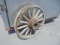 Antique 35in Round Wood Spoke Wagon Wheel