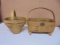 2 Handmade Peterboro Baskets
