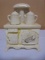 Vintage Ceramic Cookstove Instant Coffee Container
