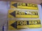 (3) Brand New For Rent Yard Signs w/ Ground Stakes