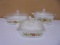Vintage 3pc Set of Corningwware Spice of Life Casserole Dishes