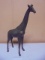 Vintage Blackened Brass Giraffe Statue