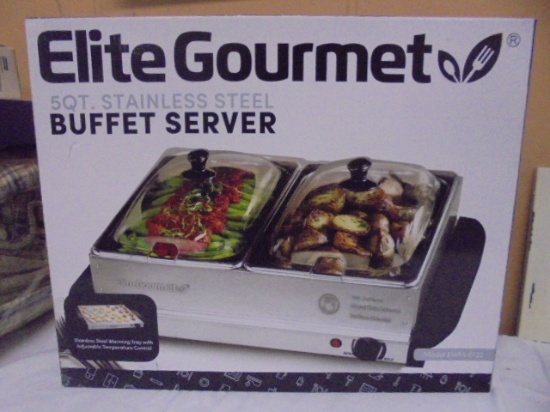 Elite Gourmet 5qt Stainless Steel Buffet Server
