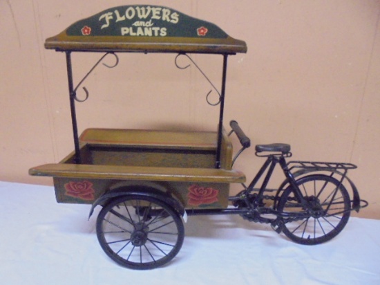 Metal & Wood Bicycle Flowers & Plants Cart