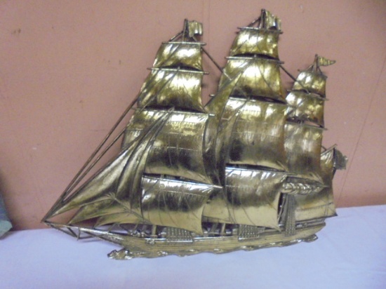 Vintage Syroco Nautical Sailing Ship Wall Art