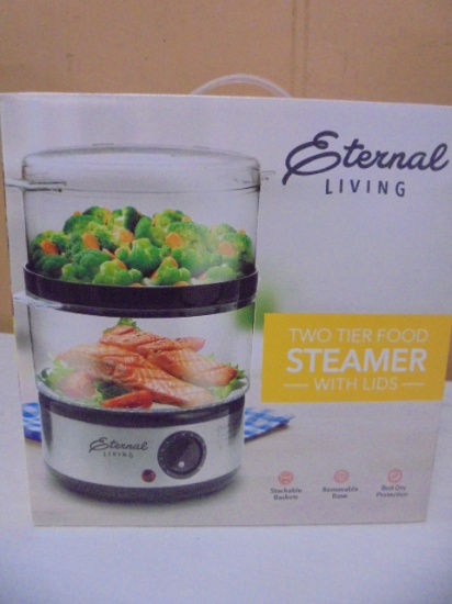 Etneral Living Two Tier Food Steamer w/ Lids